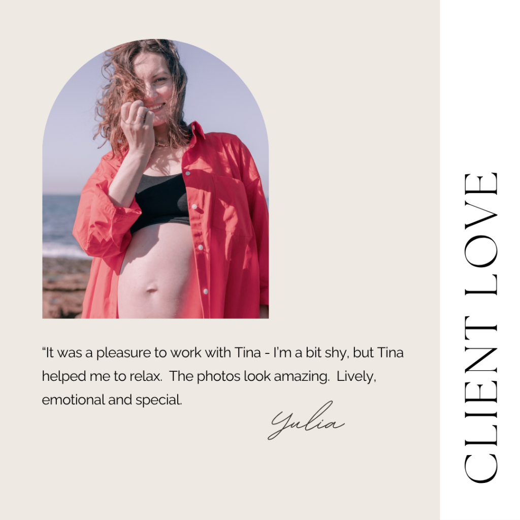 Maternity photo testimonial for bluebird photo