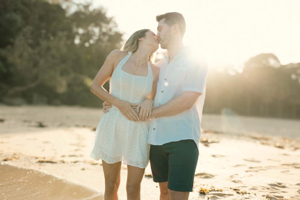 backlit couples photography shelly beach manly